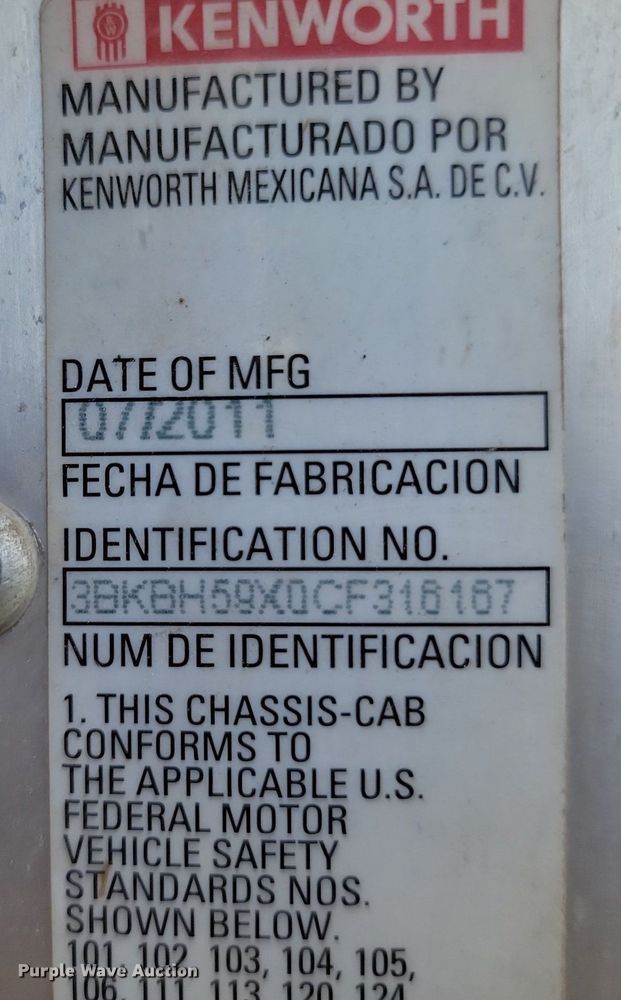 image for item JE9564 2012 Kenworth T440  mobile command center truck