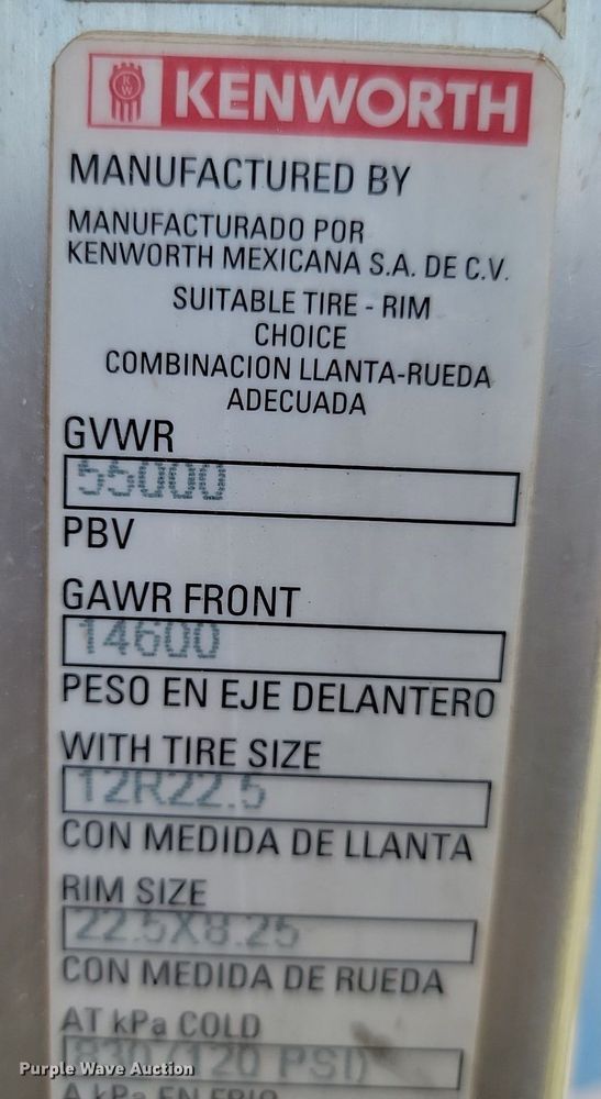 image for item JE9564 2012 Kenworth T440  mobile command center truck