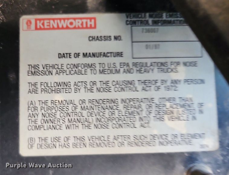 image for item LM9137 1997 Kenworth T800  semi truck