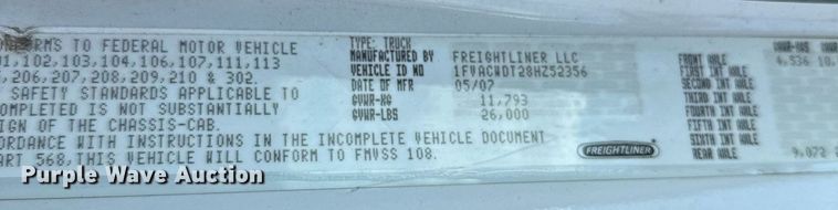 image for item MQ9381 2008 Freightliner M2 Business Class  tank truck