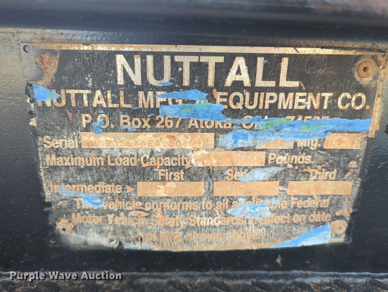 image for item NT9425 1994 Nuttall 235E equipment trailer
