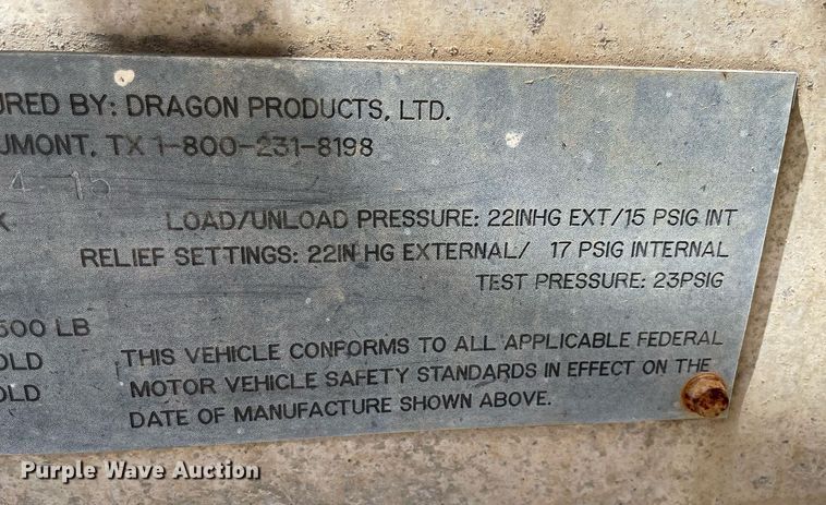 image for item NT9519 2015 Dragon  vacuum trailer