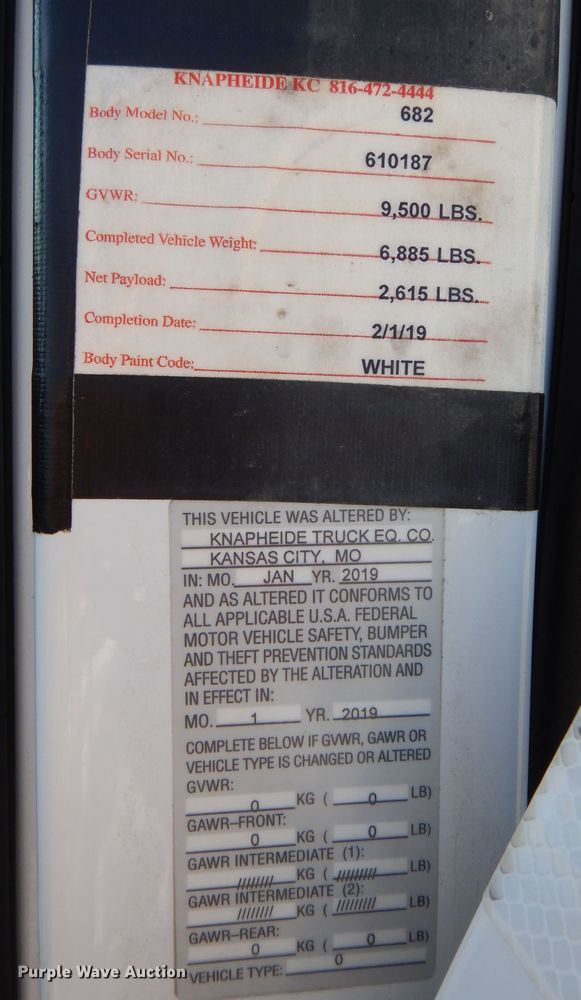 image for item DN8669 2019 Chevrolet Silverado 2500HD Double Cab utility bed pickup truck