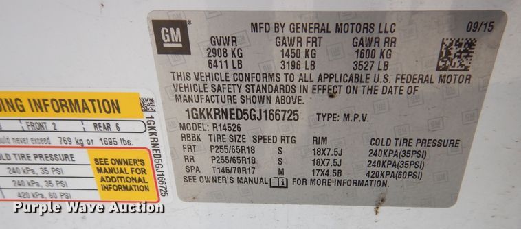 image for item DN8670 2016 GMC Acadia SUV