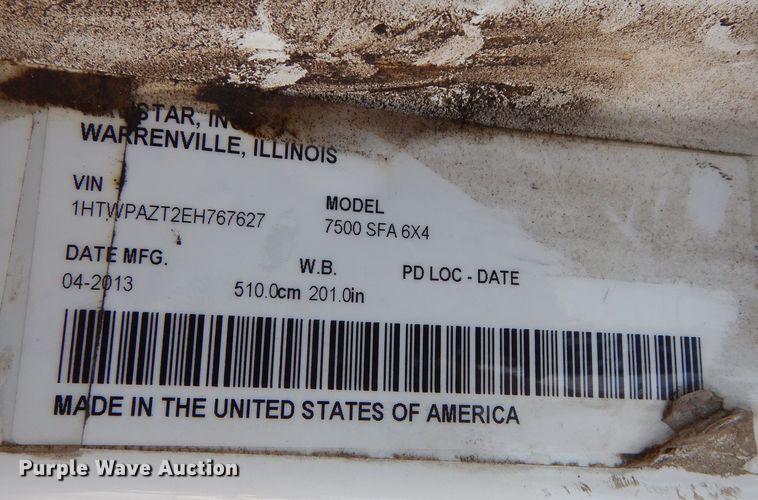 image for item DN8684 2014 International WorkStar 7500 dump truck