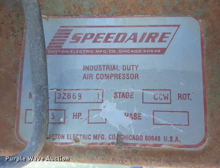 image for item IP9486 Speedaire 3Z869  air compressor