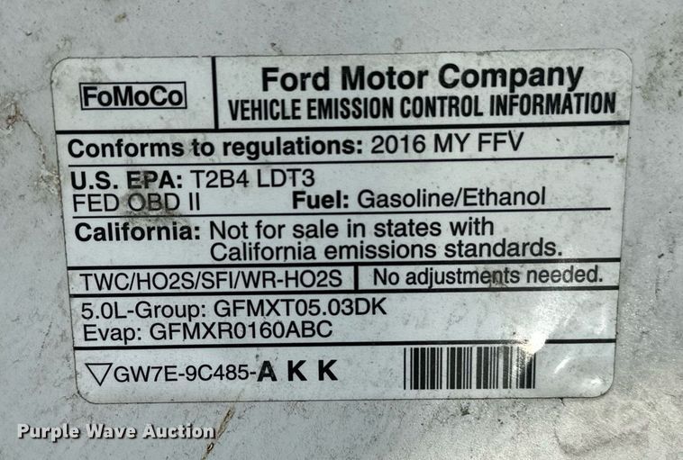 image for item NF9030 2016  Ford F150  SuperCrew pickup truck