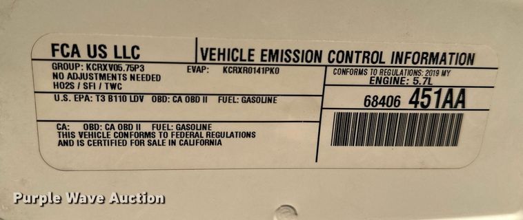 image for item NF9032 2019 Dodge  Charger Police