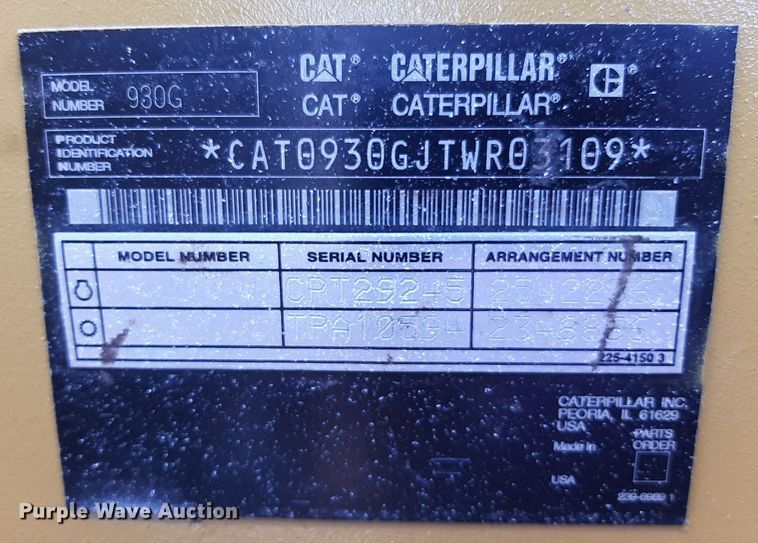 image for item NF9036 2007 Caterpillar 930G  wheel loader