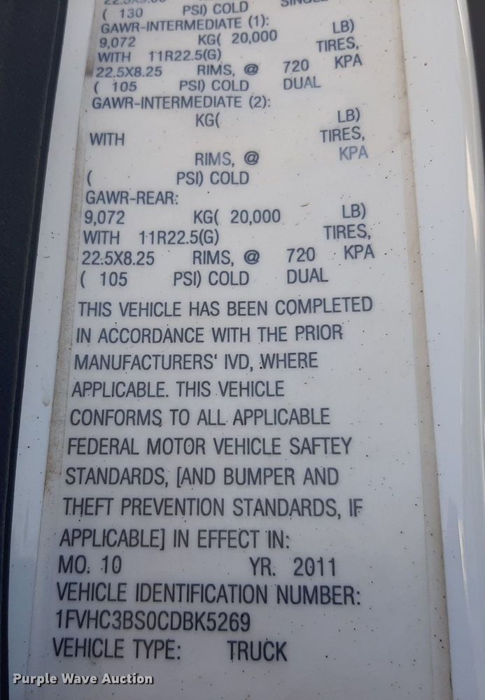 image for item NF9038 2012 Freightliner Business Classic M2  dump truck