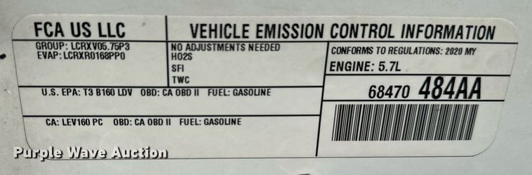 image for item NF9040 2020 Dodge Charger Police