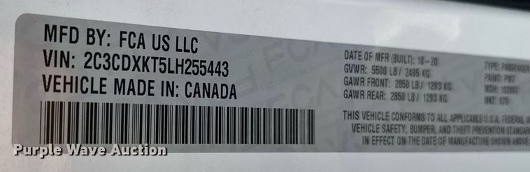 image for item NF9040 2020 Dodge Charger Police