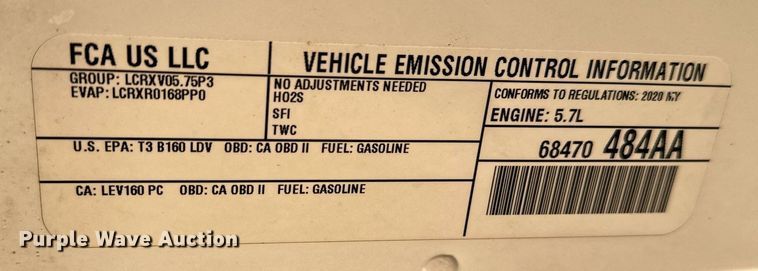 image for item NF9046 2020 Dodge Charger Police