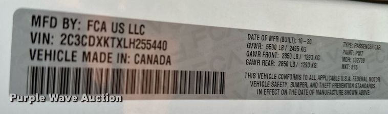 image for item NF9046 2020 Dodge Charger Police