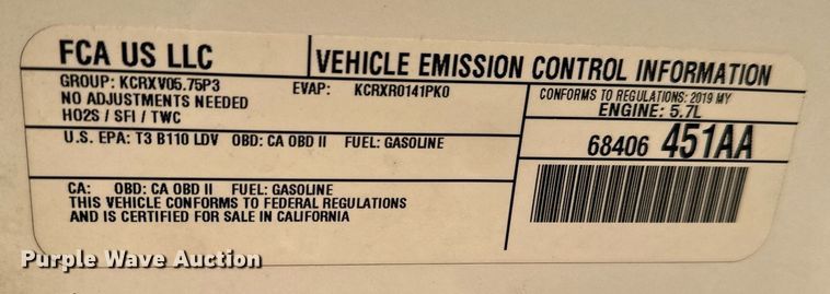 image for item NF9047 2019 Dodge Charger Police