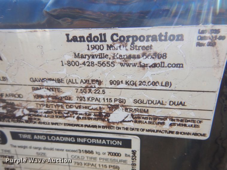image for item NF9053 2006 Landoll  lowboy equipment trailer