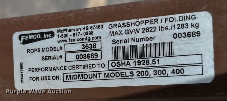 image for item NF9063 Grasshopper 329  ZTR lawn mower