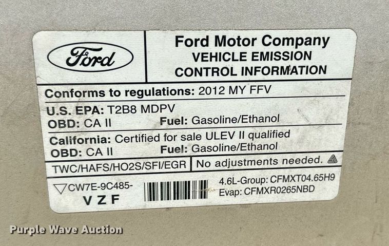 image for item NF9127 2012 Ford E150  van