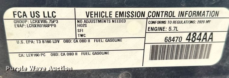 image for item NF9187 2020 Dodge Charger Police