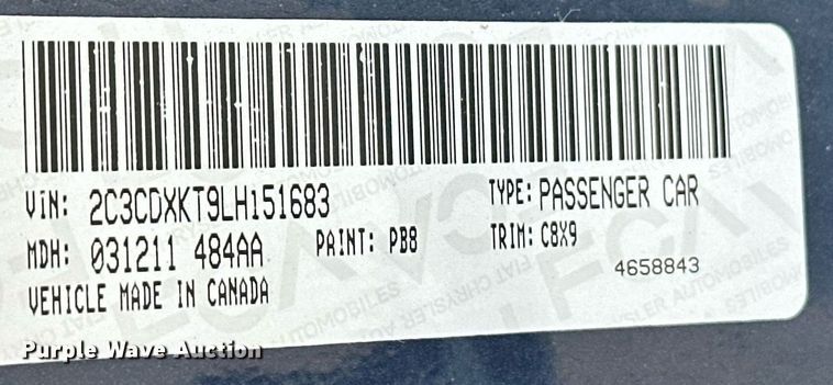 image for item NF9187 2020 Dodge Charger Police