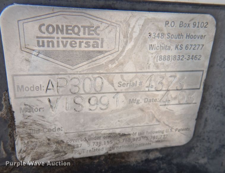 image for item NU9258 2003 Coneqtec Universal AP800 skid steer cold planer