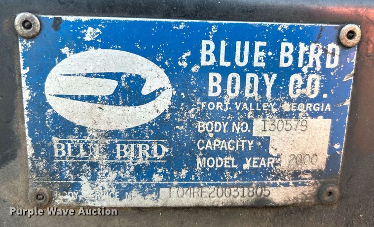 image for item DJ6307 2000 Blue Bird LTC-40  coach bus