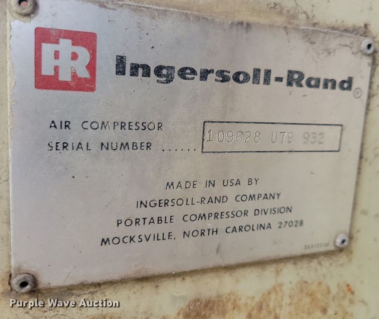 image for item DN4116 Ingersoll Rand P185WJD  air compressor