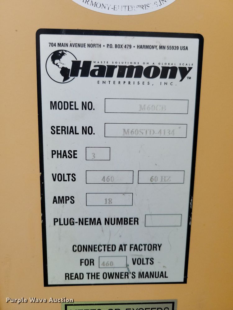 image for item DN4118 Harmony M60CB  Hydraulic cardboard baler