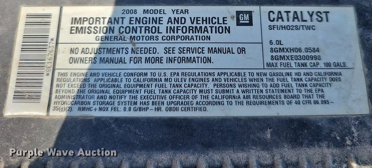 image for item DO2861 2008 Chevrolet Silverado 2500HD  Ext. Cab utility bed pickup truck