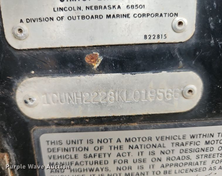 image for item DP2382 1989 Cushman 898459-8920  utility vehicle