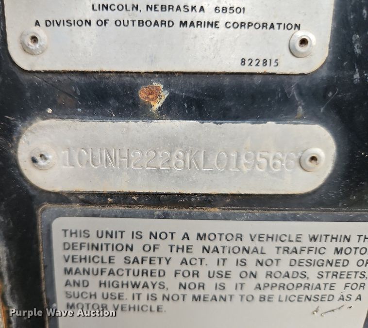 image for item DP2382 1989 Cushman 898459-8920  utility vehicle