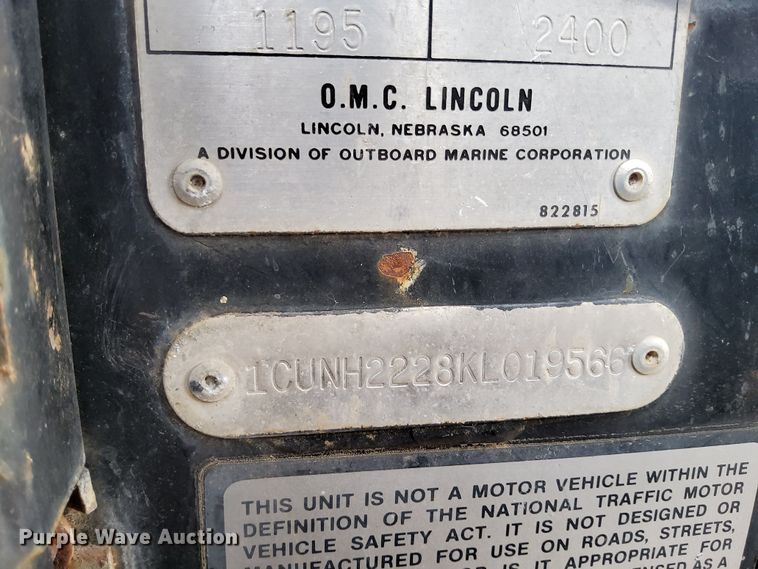 image for item DP2382 1989 Cushman 898459-8920  utility vehicle