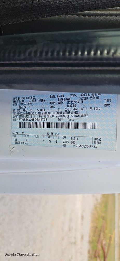 image for item DP2434 2008 Ford E250 Super Duty  van