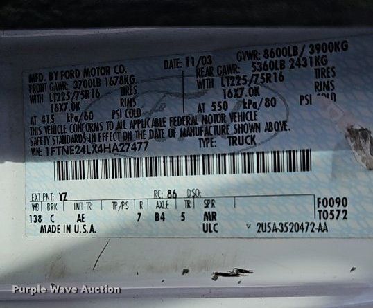 image for item DP2439 2004 Ford E250  van