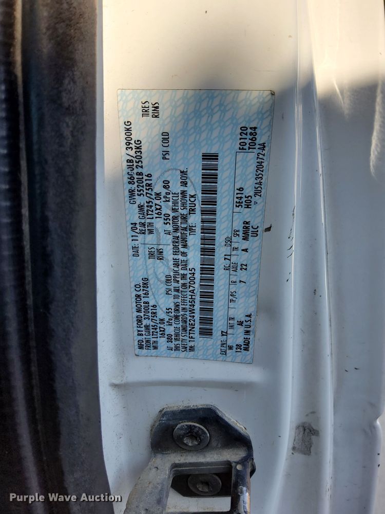 image for item DP2443 2005 Ford E250  van