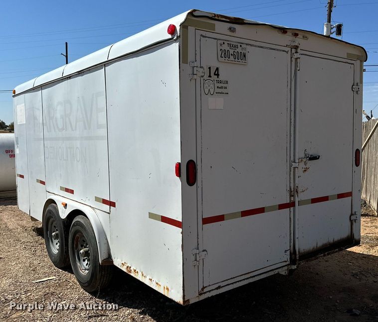 image for item DQ1424 2008 W-W  enclosed cargo trailer
