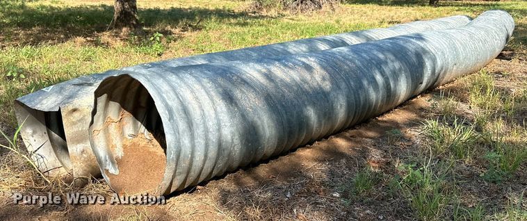 image for item DQ1435 (2) 20' 3" L x 18" diameter galvanized culverts