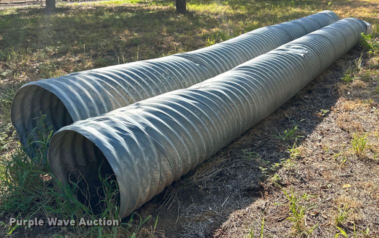 image for item DQ1435 (2) 20' 3" L x 18" diameter galvanized culverts