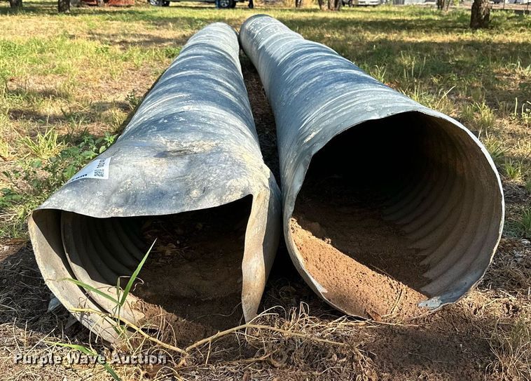 image for item DQ1435 (2) 20' 3" L x 18" diameter galvanized culverts