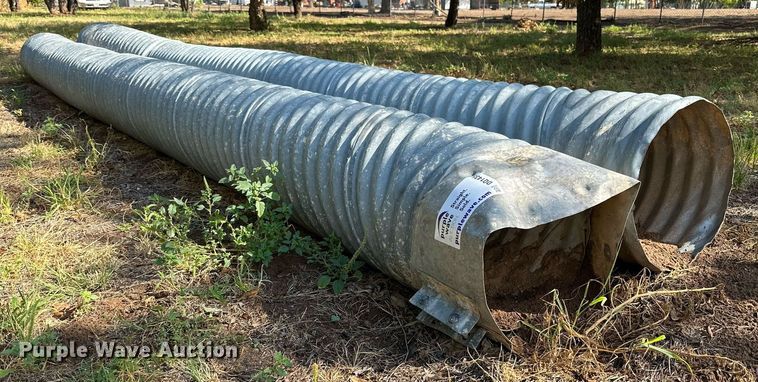 image for item DQ1435 (2) 20' 3" L x 18" diameter galvanized culverts