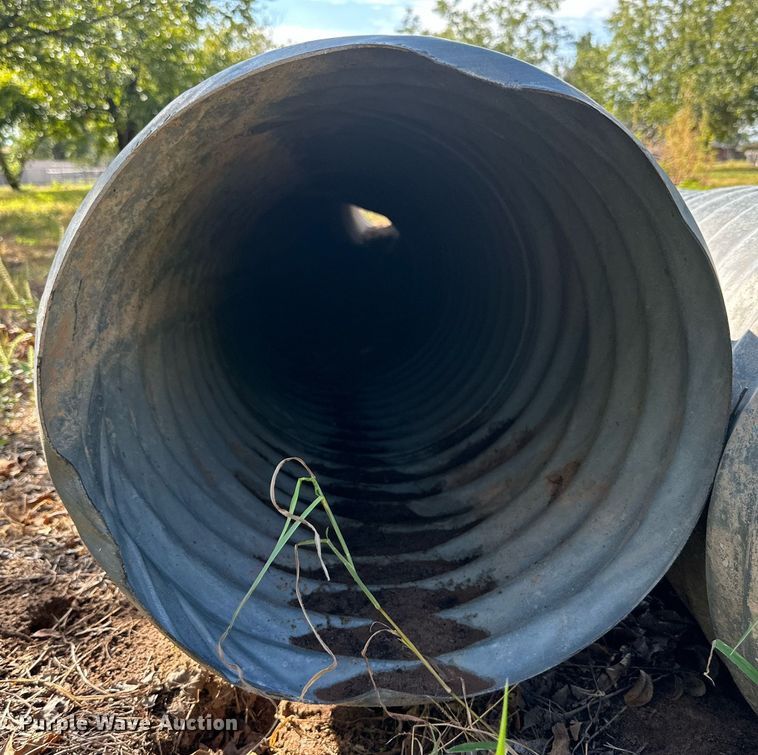 image for item DQ1435 (2) 20' 3" L x 18" diameter galvanized culverts