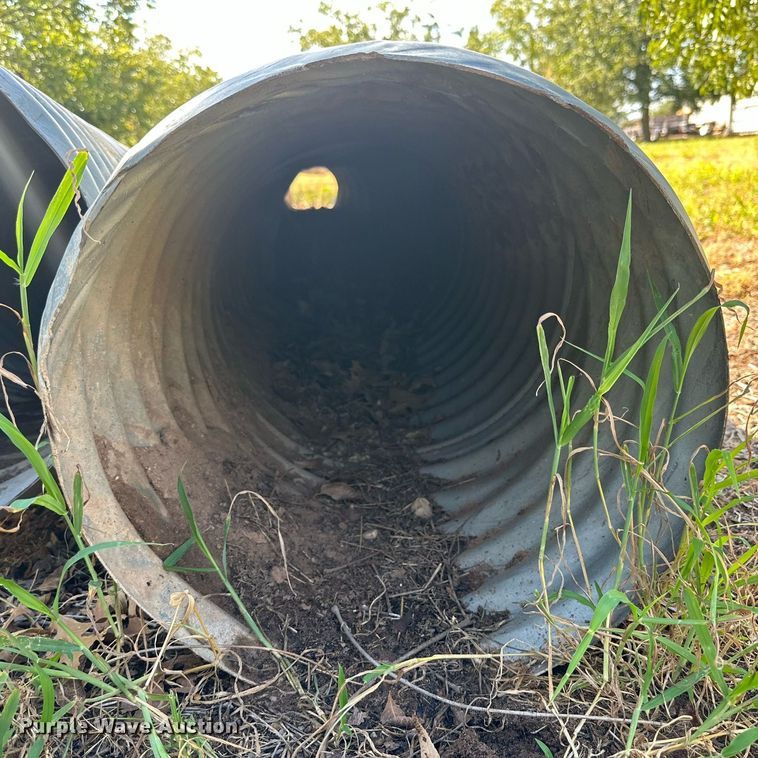 image for item DQ1435 (2) 20' 3" L x 18" diameter galvanized culverts