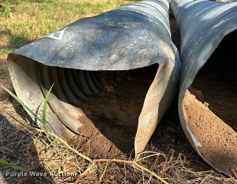 image for item DQ1435 (2) 20' 3" L x 18" diameter galvanized culverts