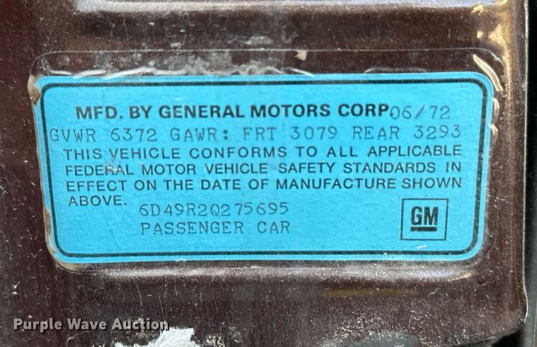 image for item DS7177 1972 Cadillac DeVille