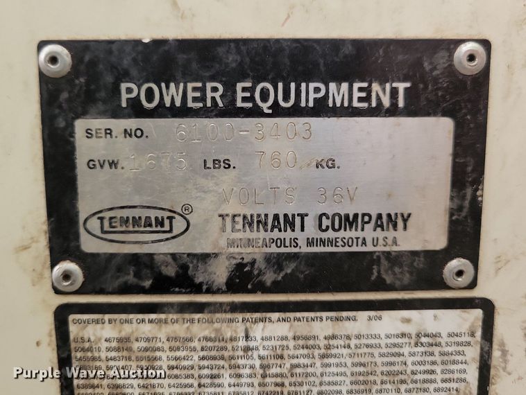 image for item IQ9902 Tennant 6100  sweeper