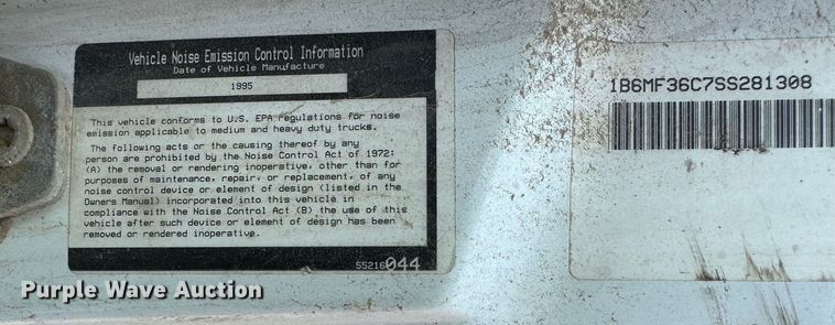 image for item JD9042 1995 Dodge Ram 3500  flatbed pickup truck