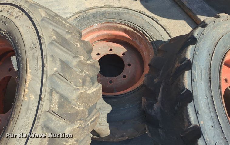 image for item KB9377 (4) 10-15.5NHS skid steer tires and wheels