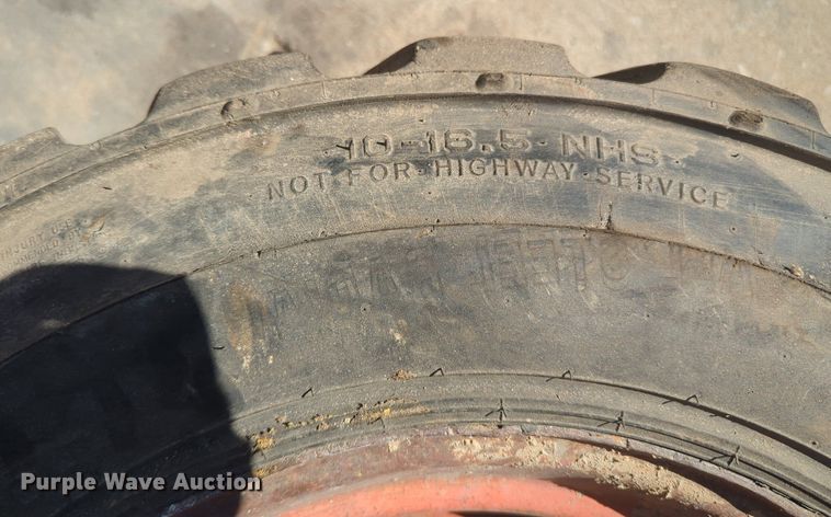 image for item KB9377 (4) 10-15.5NHS skid steer tires and wheels