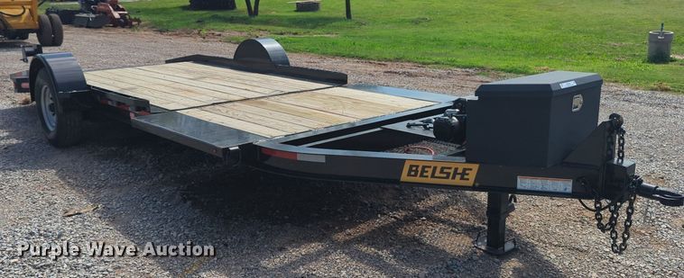 image for item KB9383 2022 Belshe  tilt deck utility trailer