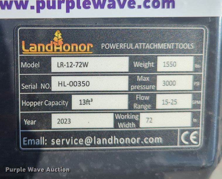 image for item KB9387 2023 Landhoner LR12-72W  landscape rake